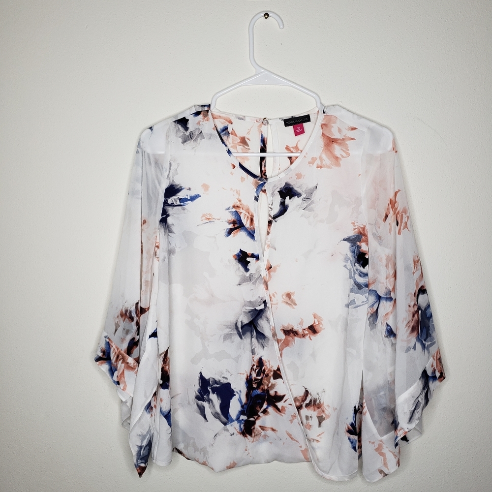 Vince Camuto Water Color Kimono Sleeve Crossover - Picture 1 of 6